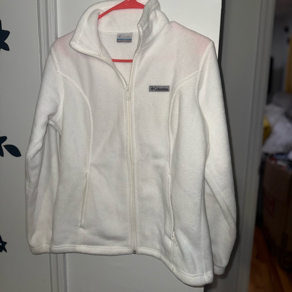 Columbia Soft White Fleece Jacket